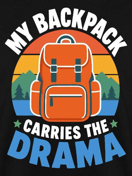 Rucksack trägt das Drama