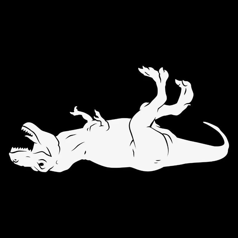 Dino auf dem Rücken