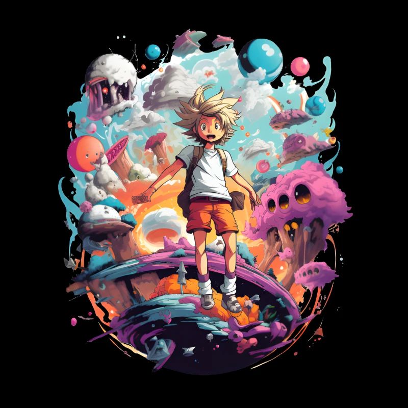 Anime Character Endteckt neue Bunte Welten