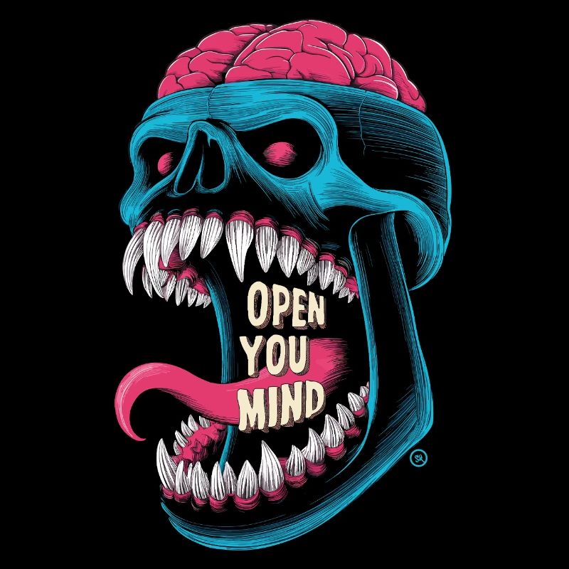 open you mind - Comicfigur Monster Skull Totenkopf