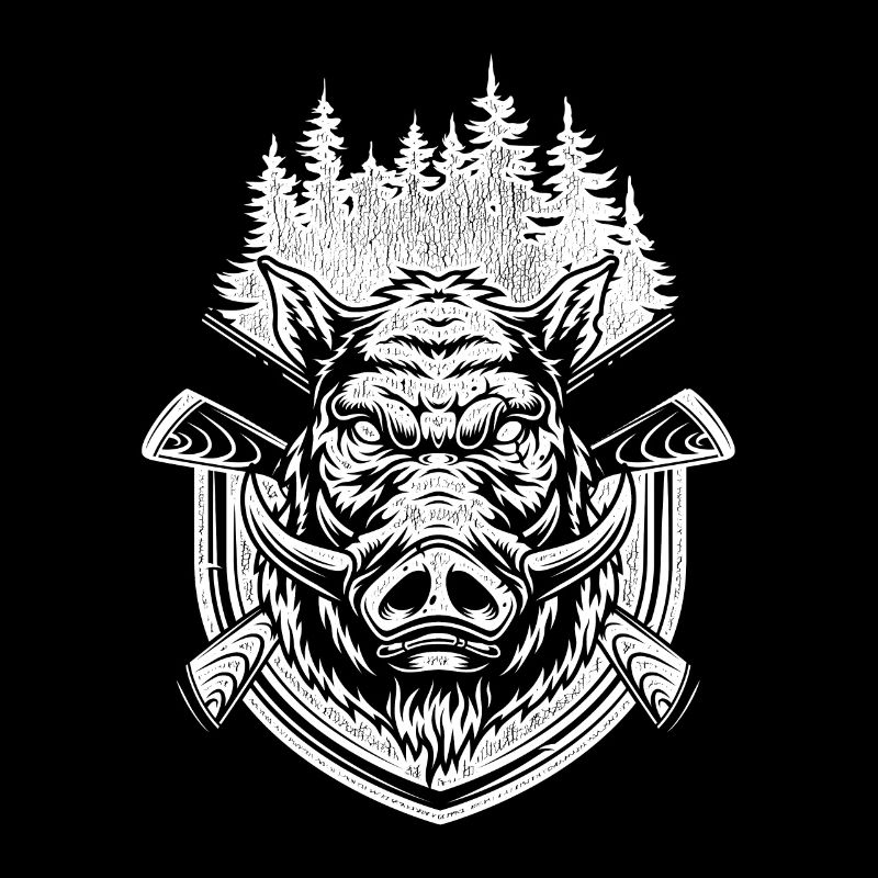 Wild boar head