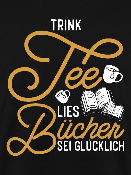 Leseratte Tee Spruch Bücherwurm