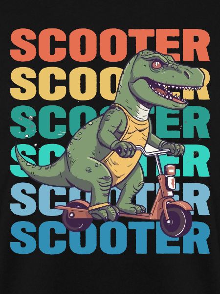 Scootering T Rex