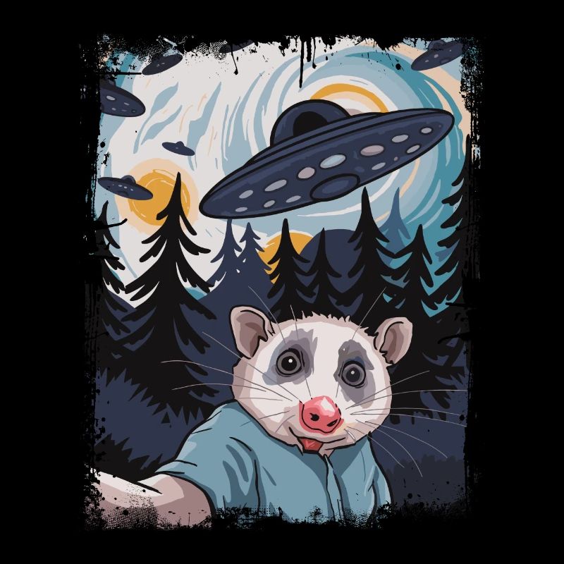 Funny Opossum Possum Weird Stuff Meme Design