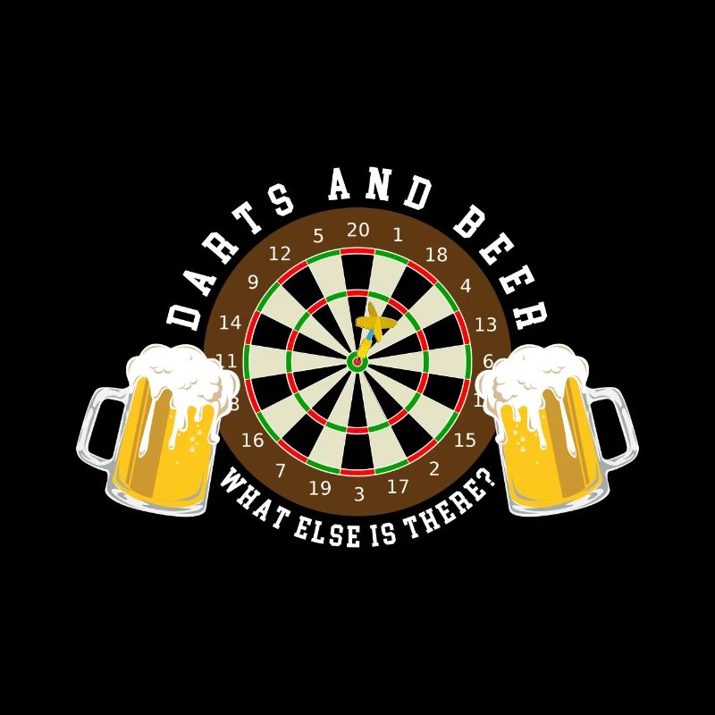 Darts and Beer - Dartscheibe Turnier Sport Spass