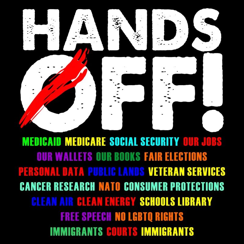 Hands Off Protest Statement Design