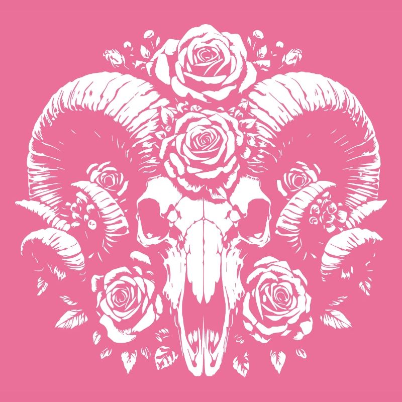 Ram Skull Gothic Design