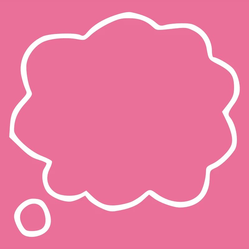 Emoji Thought Bubble Sketch White