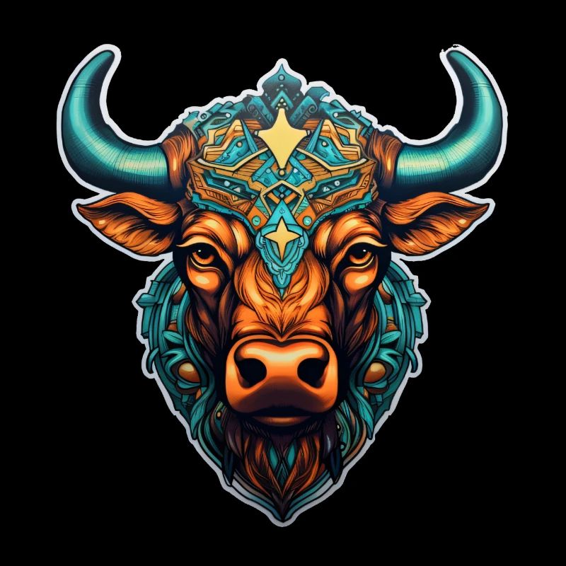 Vache sacrée dans le style mandala