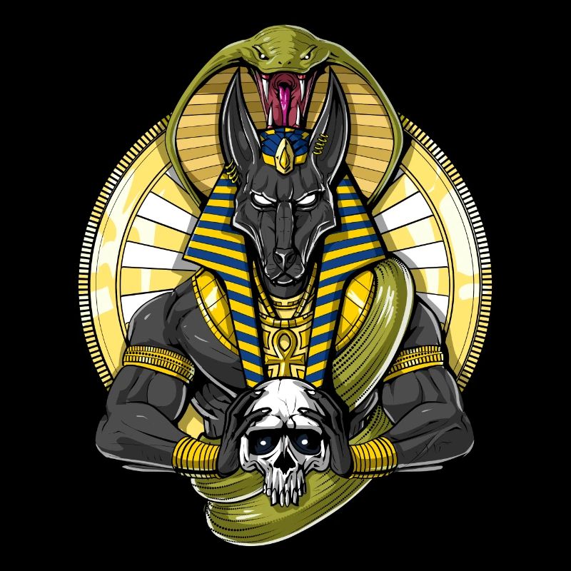 Ägyptischer Gott Wolf Anubis Schädel