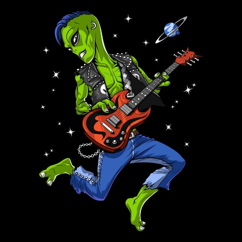 Space Alien Gitarrist Musiker