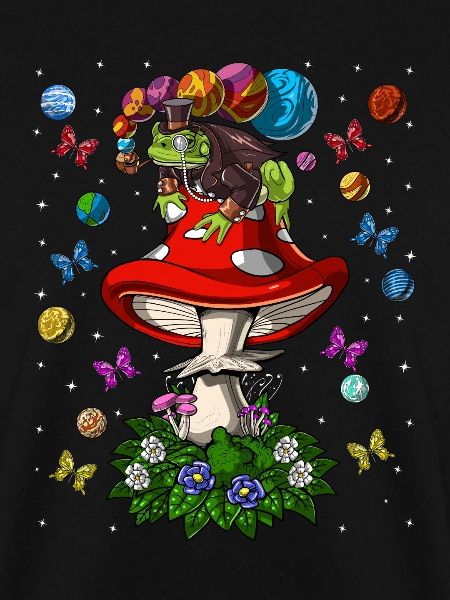 Psychedelic Mushroom Frog
