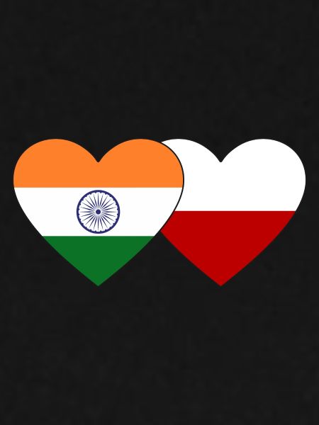 Indien Polen Flagge