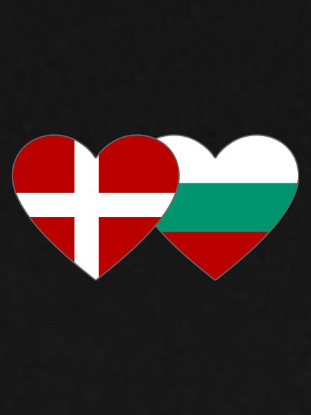 Denmark Bulgaria Flag Heart