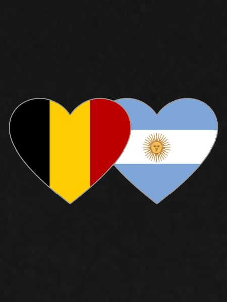Belgien Argentinien Flagge Herz