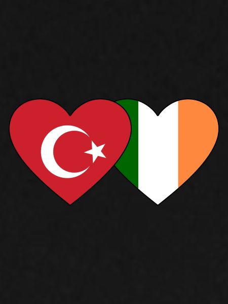 Turkey Ireland Flag Heart