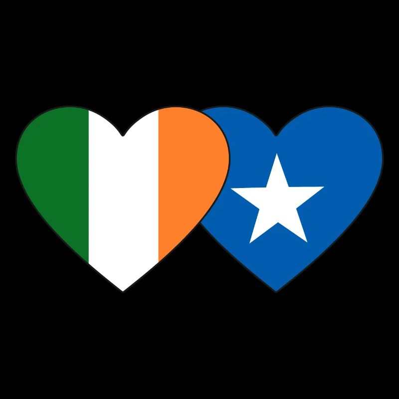 Irlande Somalie Drapeau Coeur