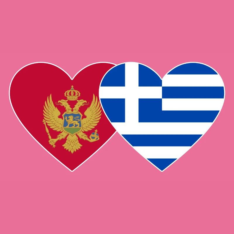 Monténégro Grèce drapeau