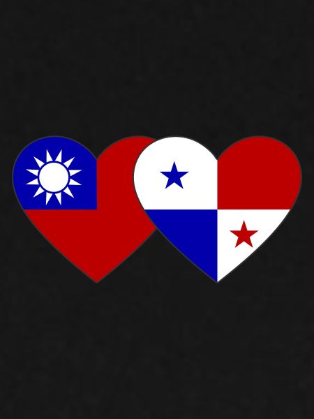 Taiwan Panama Flagge Herz