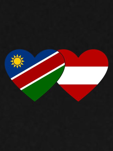 Namibia Austria Flag Heart