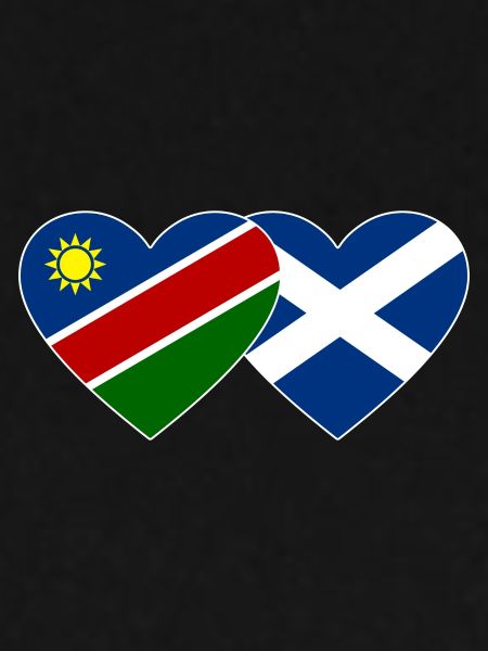 Namibia Schottland Flagge Herz