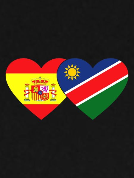 Spanien Namibia Flagge Herz