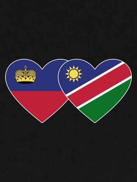 Liechtenstein Namibia Flag Heart