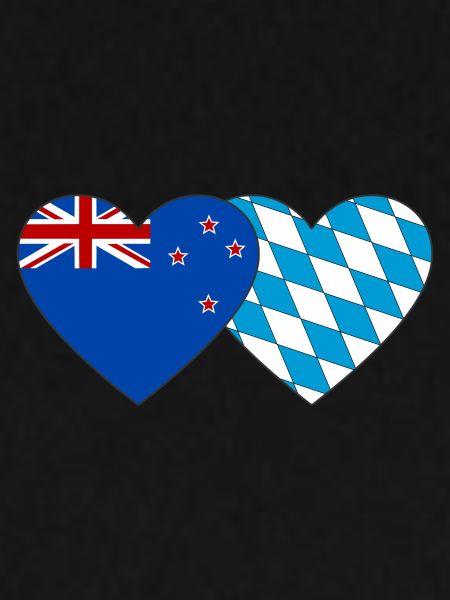 Neuseeland Bayern Flagge Herz
