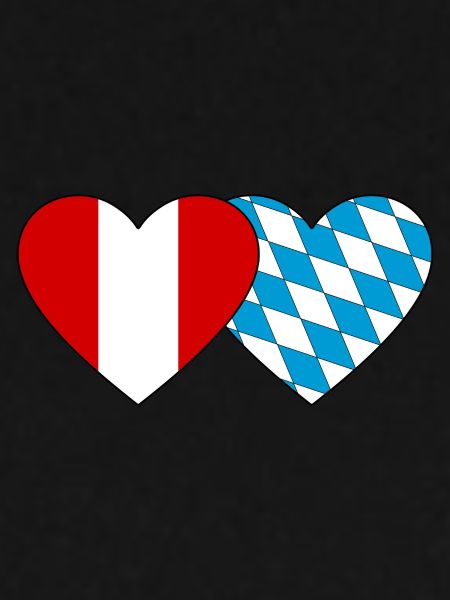 Peru Bavaria Flag Heart
