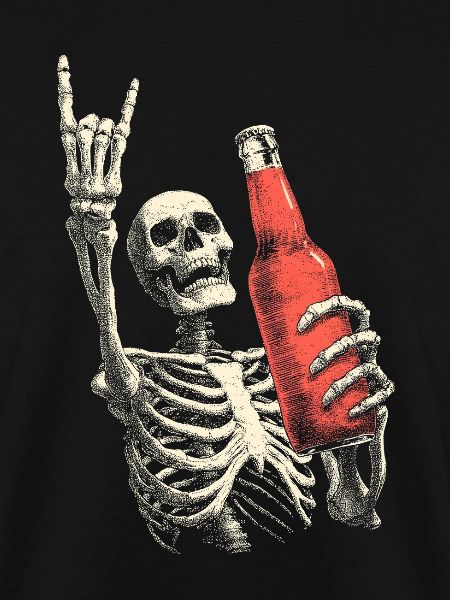 Skeleton with Bottle Party
