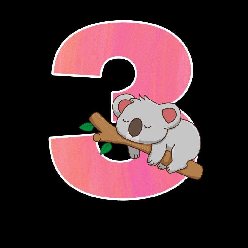 Koala B�r M�dchen 3. Geburtstag drehen 3 koala