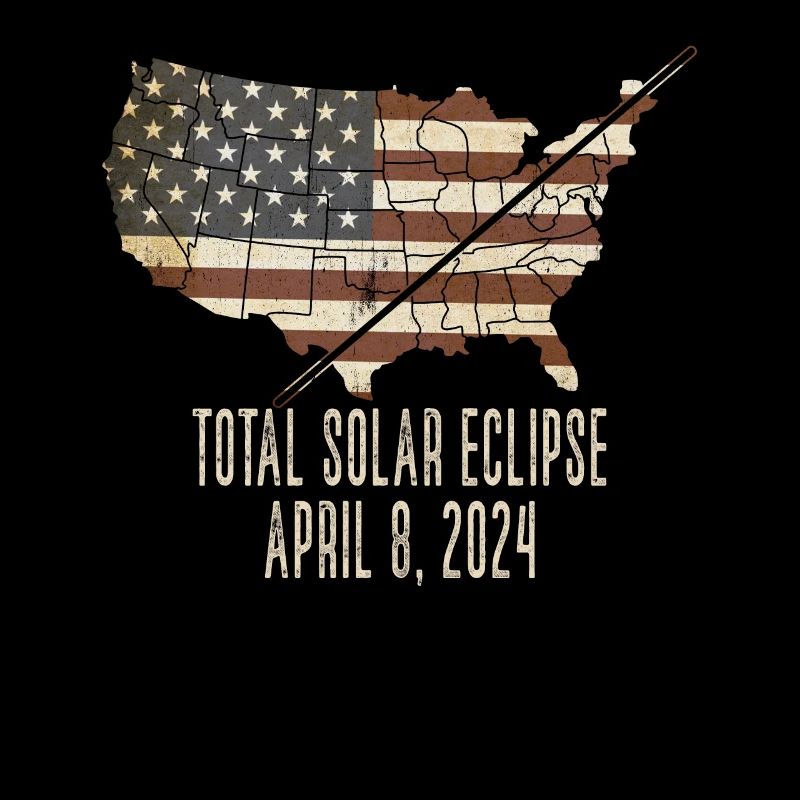 Total Solar Eclipse 8. April 2024 Totality USA Map