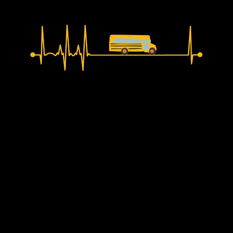 Schulbus Herzschlag EKG Pulse Schulbusfahrer
