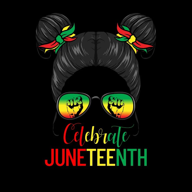 Feiern Sie Juneteenth Messy Bun Black Juneteenth