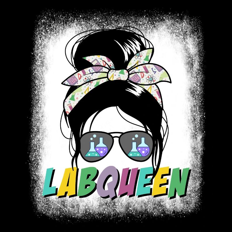 Labor Queen Messy Bun Women's Science Lab Week
