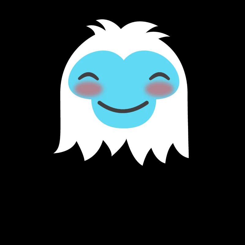 Errötend abscheuliche Schneemann -Emoticonblushing