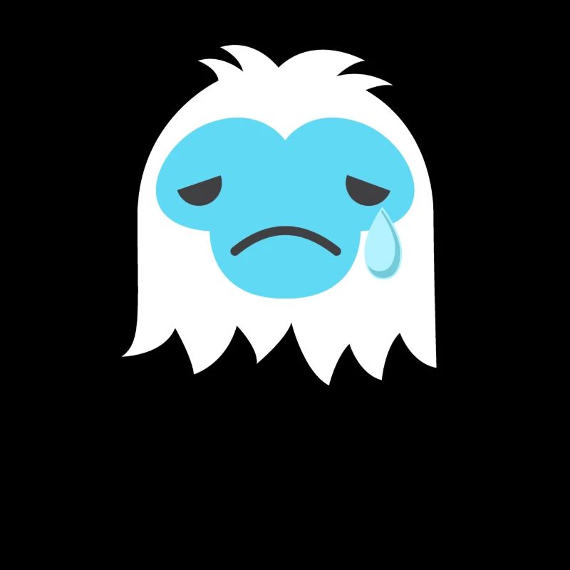 Weinend abscheulich Schneemann Emoticoncrying yeti