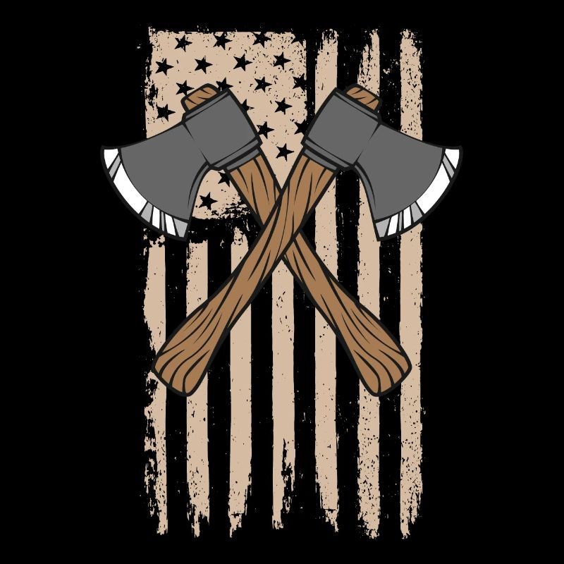 Axe Throws Le drapeau américain Lanceur de hache pour hommes