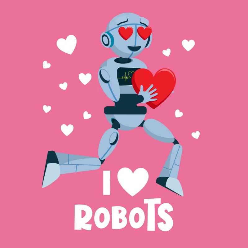 Ich liebe Roboter Red Heart Robotics Class Enginee