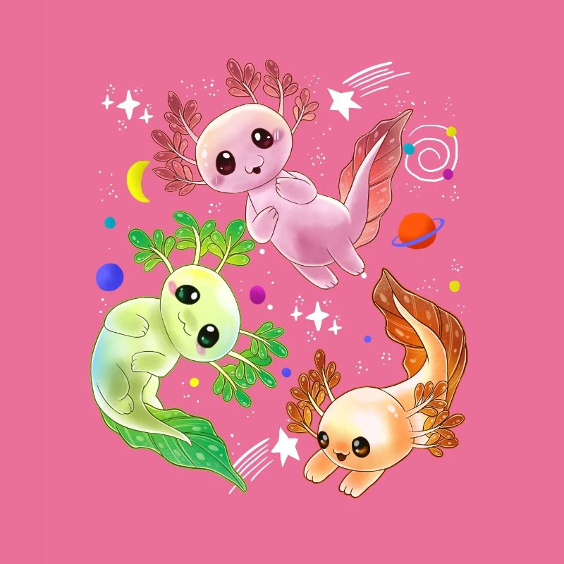 Axolotl Space Kawaii spatial fusée astronaute Pla