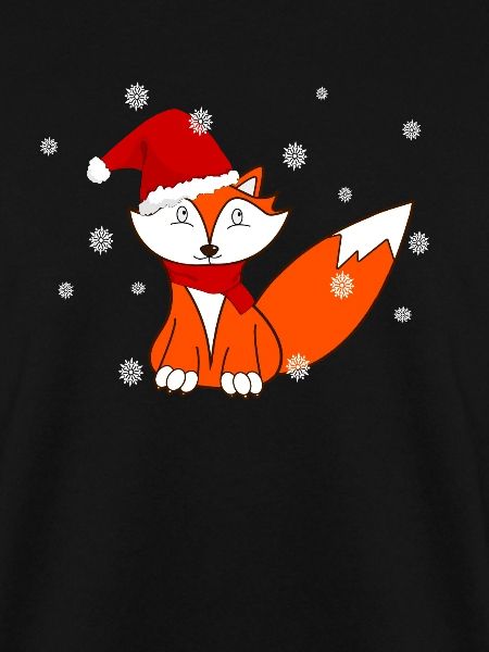 Weihnachts Fuchs in Schneeflocken