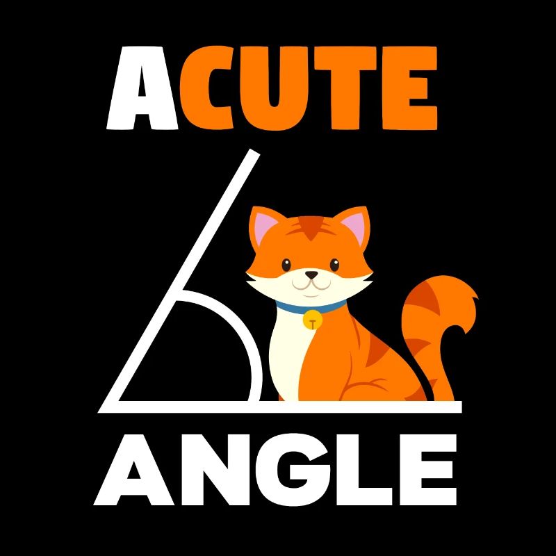 Süßer Winkel Katze Mathe Mathematik Mathelehrer