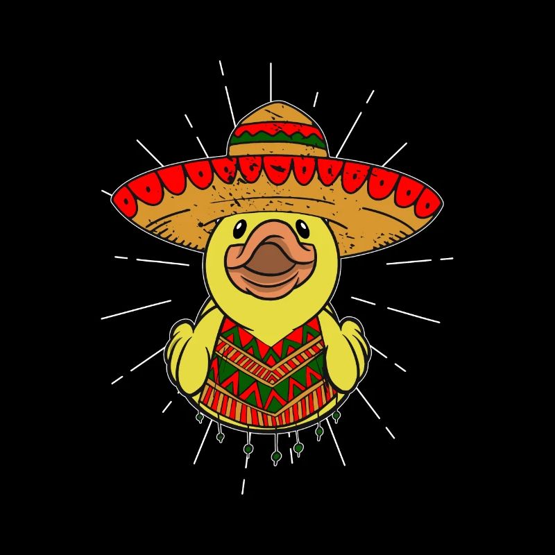 Canard mexique avec Sombrero et Poncho