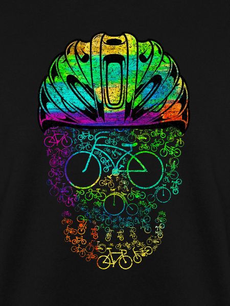 Schädel Mit Helm-radfahrer-design Für