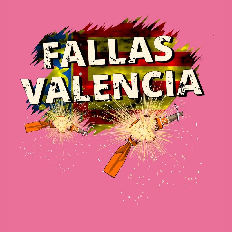 Fallas Valencia Trueno Drapeau