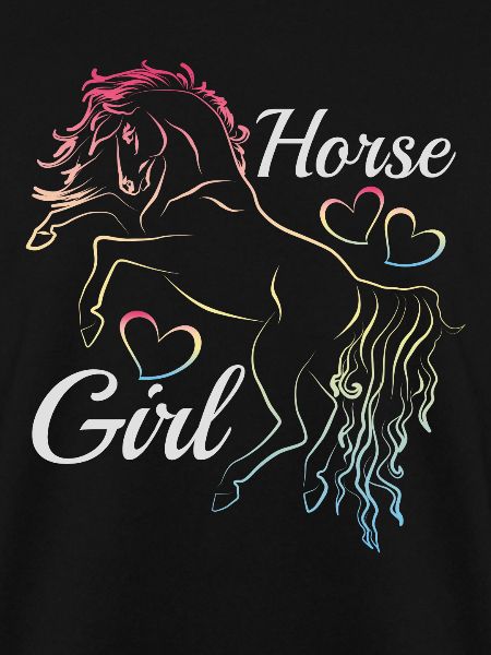 Pferdemädchen Regenbogen Silhouette Geschenkidee