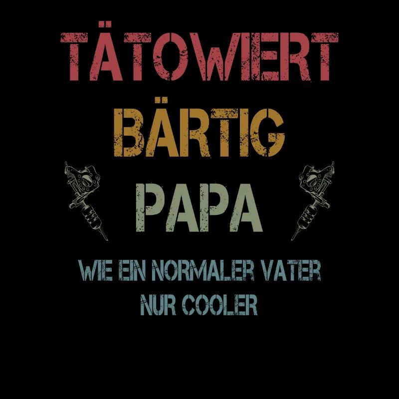 Tätowiert Papa Bärtig