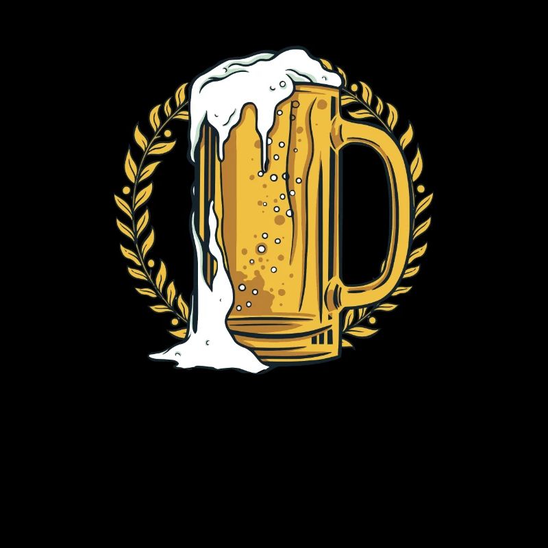 Bierglas im Lorbeerkranz - Bier Alkohol