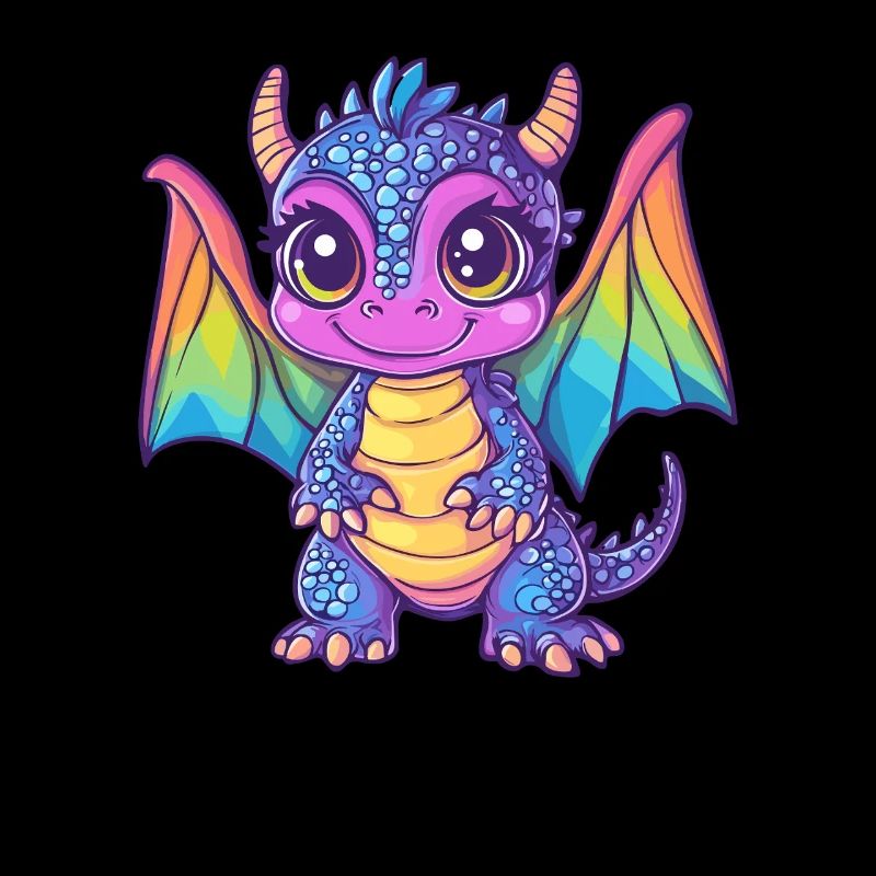Bébé dragon coloré