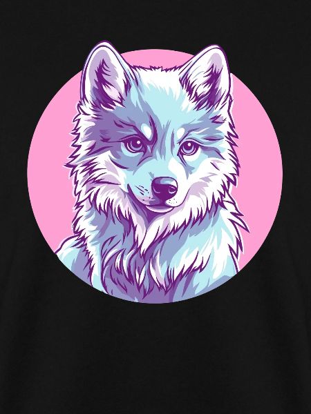 Arktischer Wolf in Rosa